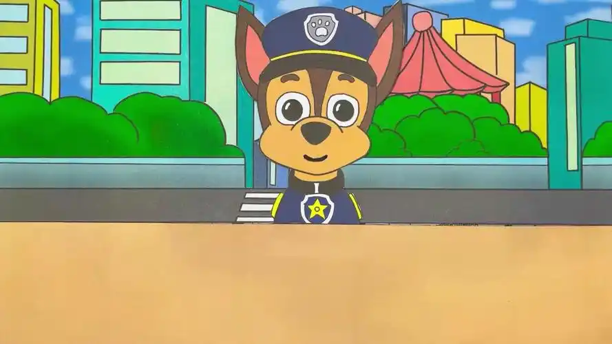 手绘定格动画:汪汪队莱德到八爪鱼小卖部买辣条_95_高光片段