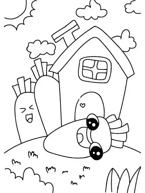 马克笔儿童画96(附线稿)