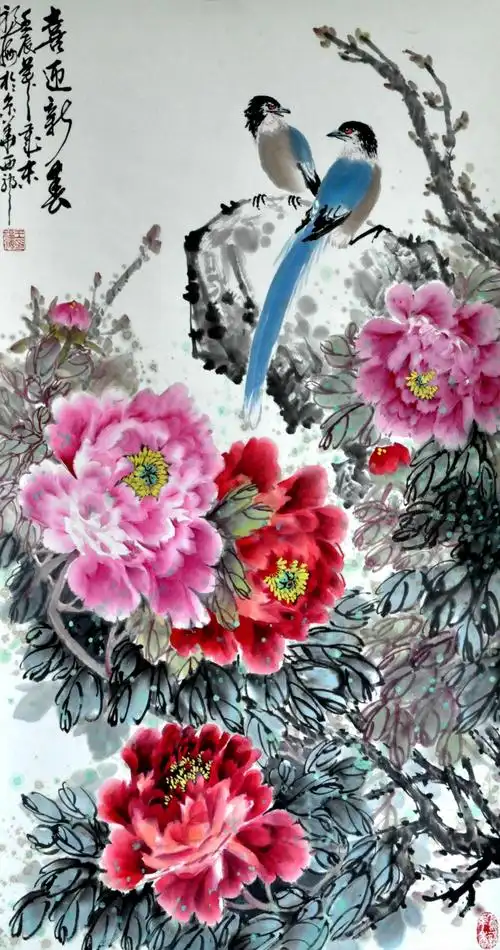 著名牡丹画家王福海先生书画赏析(一)