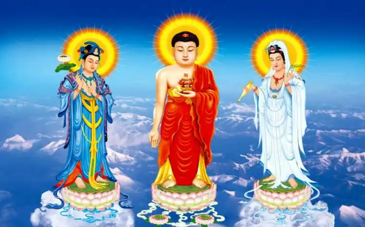 精美庄严殊胜的西方三圣接引圣像【佛心慈悲五星级收藏】 - 佛心慈悲