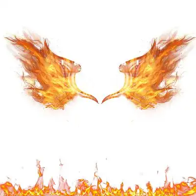 红色火焰火焰翅膀翅膀燃烧png素材