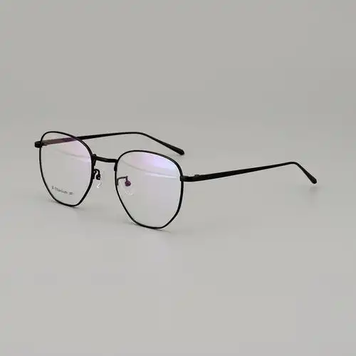 日本手工制作高品质纯钛全框眼镜框超轻金丝细边大脸男女款光学镜