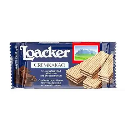 loacker chocolate creme filled wafer