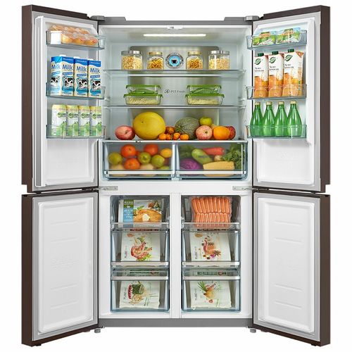 midea美的bcd431wgpzm432十字四开门节能变频无霜除菌净味冰箱