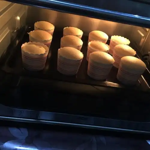 樱sss做的原味戚风纸杯蛋糕(烤箱做纸杯蛋糕)