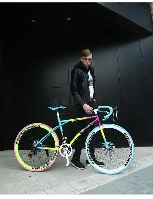 奢姿菲利普公路自行车赛车死飞变速实心胎活飞弯把轻破风快竞速单车