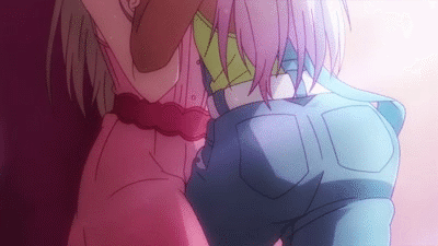 gif图:伊莉雅与小黑舌吻拉丝动图!再炸一次!