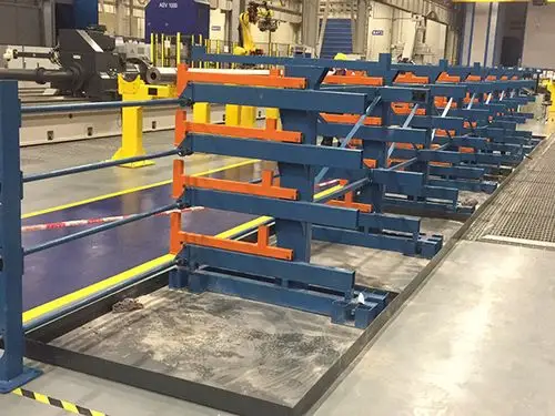 陕西优质长管材伸缩悬臂货架报价管材货架批发