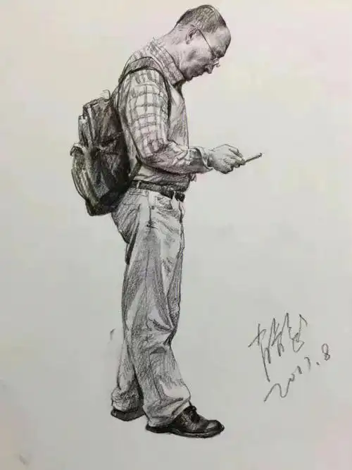 线面速写人物参考素材