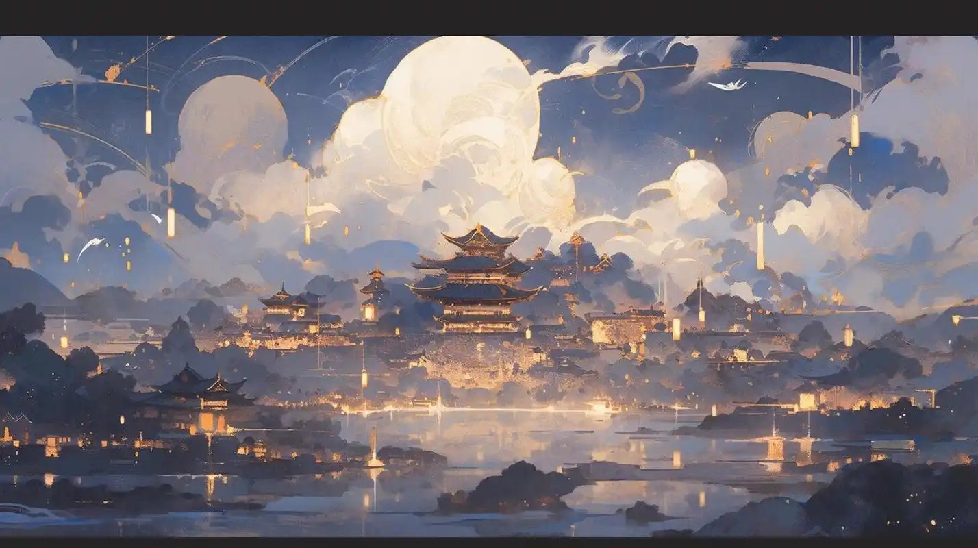 古城‖富丽堂皇 有些玄幻风的古风壁纸 感觉很好 冷色调 欢迎评论