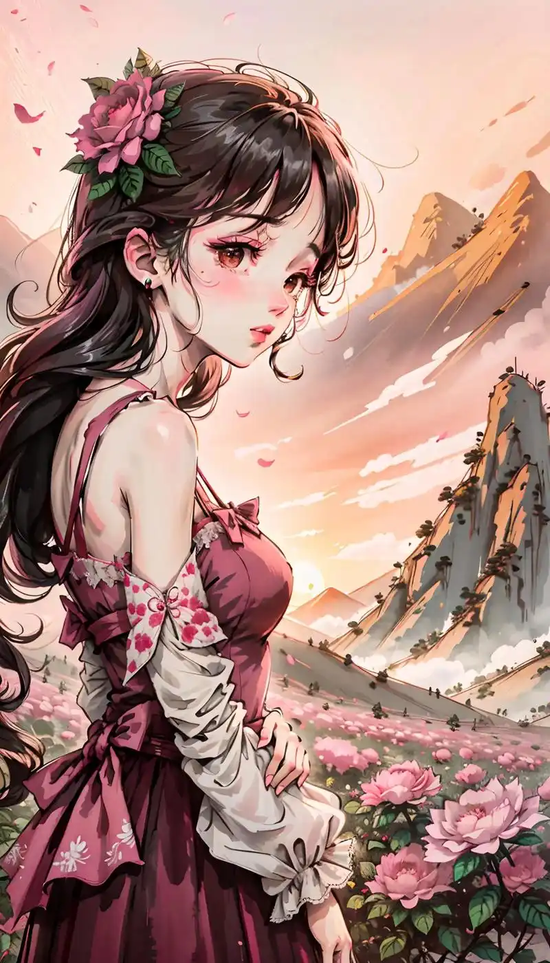 唯美与蔷薇#二次元美图 #漫画 #好看的背景图 #二次元原创 - 抖音