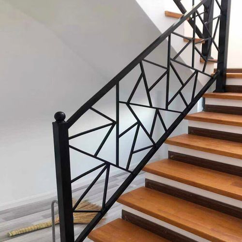 山头林村铁艺楼梯扶手栏杆 铁艺楼梯扶手护栏阳台防护栏杆室内家用