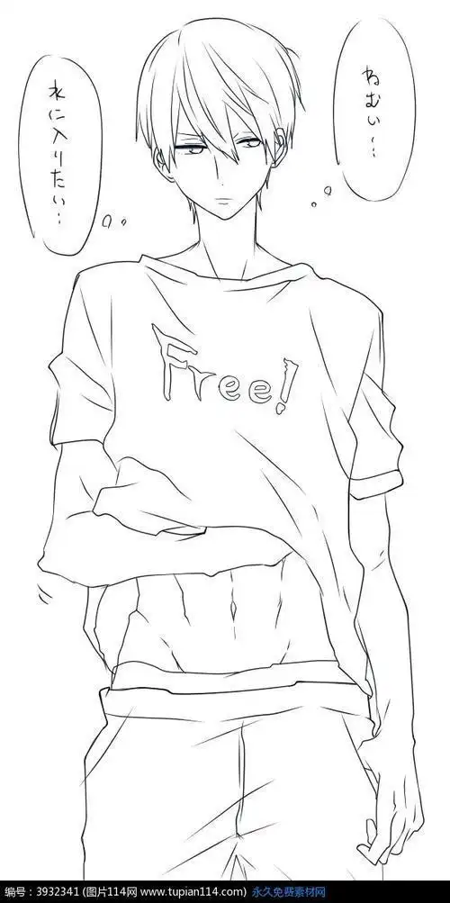 动漫人物简笔画男生步骤教程