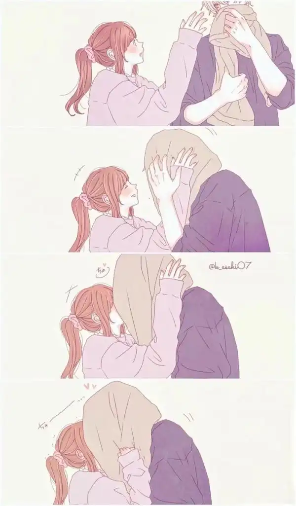 动漫上下拼接壁纸真情伴爱长