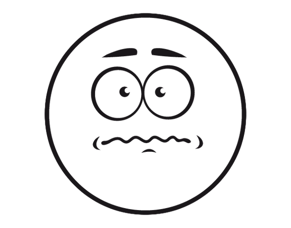 关于害怕的表情的简笔画害怕的表情上色简笔画图片教程步骤恐惧的简笔