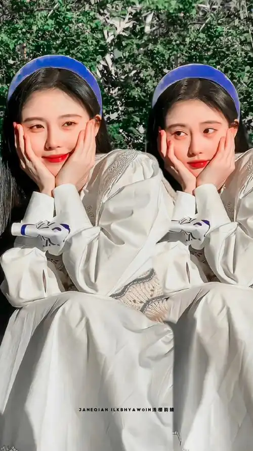 鞠婧祎超话|#鞠婧祎的蓝色发箍#·自修┊鞠婧祎·蓝色发簪·闺蜜图片