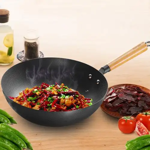 苏泊尔炒锅铁锅炒菜锅具家用无涂层不生锈老式