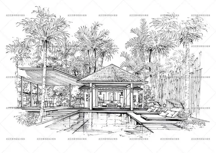 景观手绘线稿表现