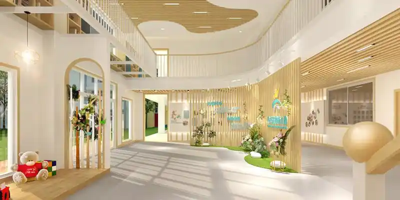 高端幼儿园大厅设计图现代幼儿园设计装修效果图案例