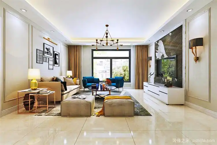 本案例是远洋香奈125平三室二厅现代简约装修效果图,本方案是天津