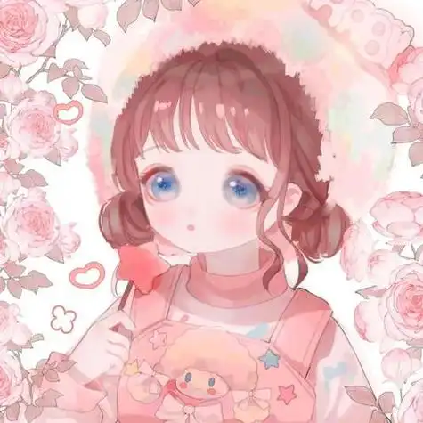 粉红少女心可爱仙女头像满满胶原蛋白