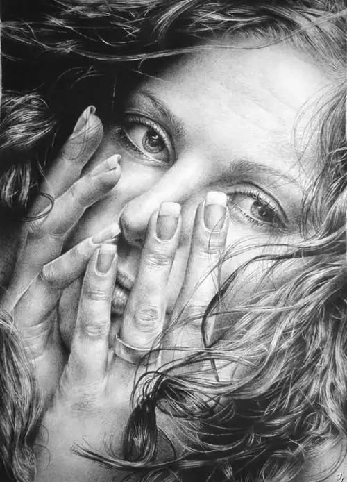 逼真铅笔素描画02(人物肖像)(19p) - 桃源居士 - 桃源居