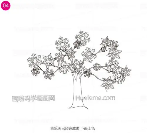 一颗漂亮的蓝花楹树简笔画图片的操作步骤是怎样的呢