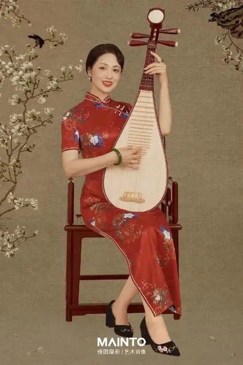 工笔画旗袍写真新篇章95诗意浪漫的东方美97-94东方佳人系列