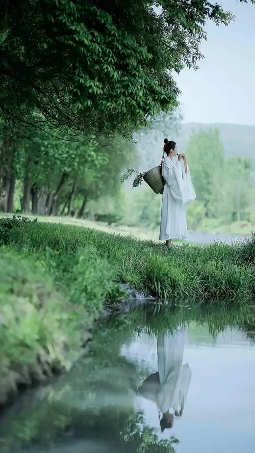 归园田居_人像_poco摄影,古风,古装,汉服,夜景,我要上开屏