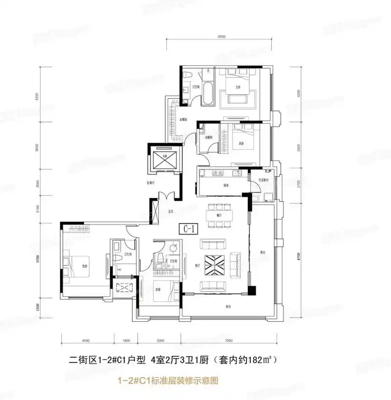 鲁能泰山7号在售大平层房源