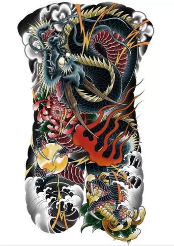 【新满背手稿160张】纹身手稿图片素材资料