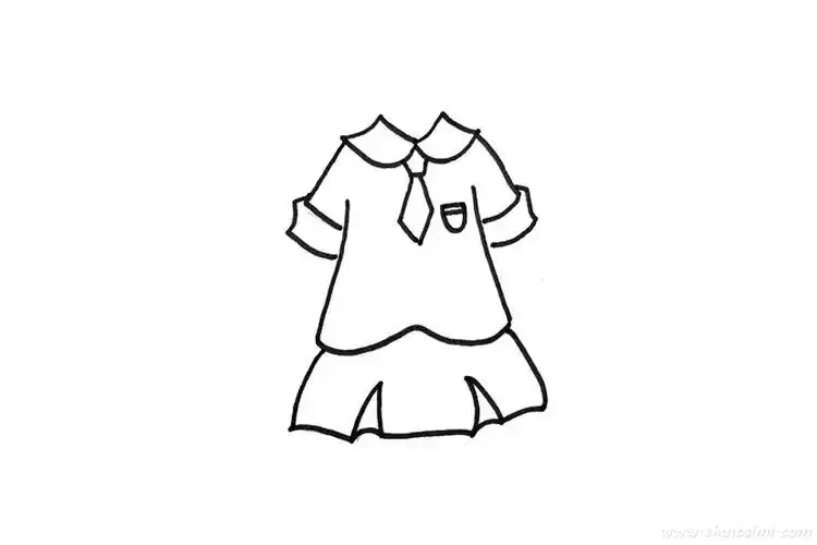 女生校服怎么画女生校服简笔画画法
