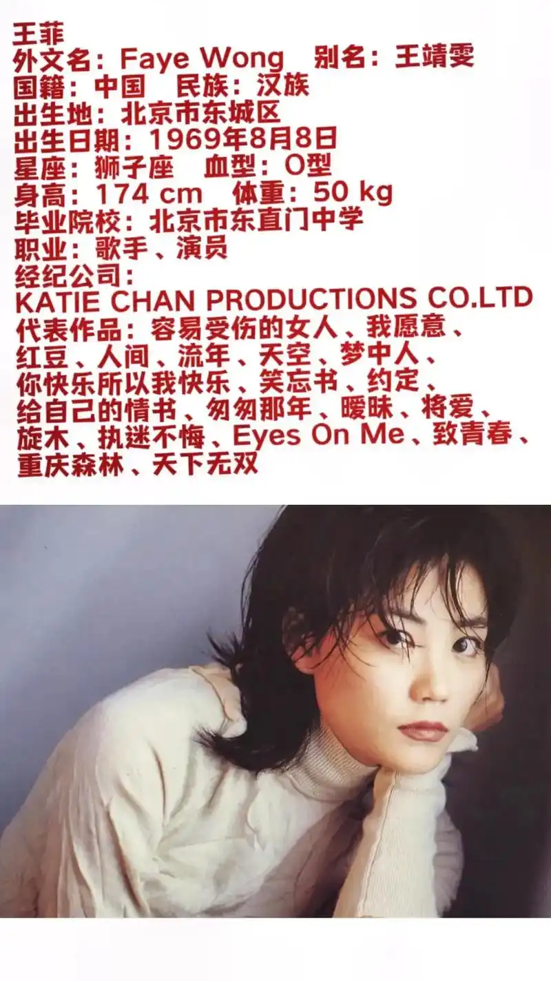 #图文伙伴计划 王菲(faye wong),1969年8月8 - 抖音