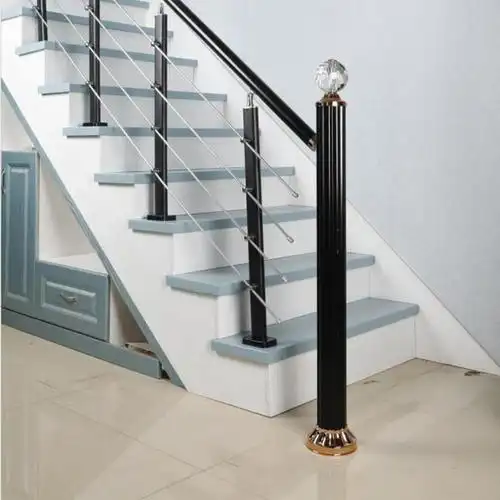 奇雅木业 楼梯扶手 罗马柱护栏 简约楼梯扶手实木