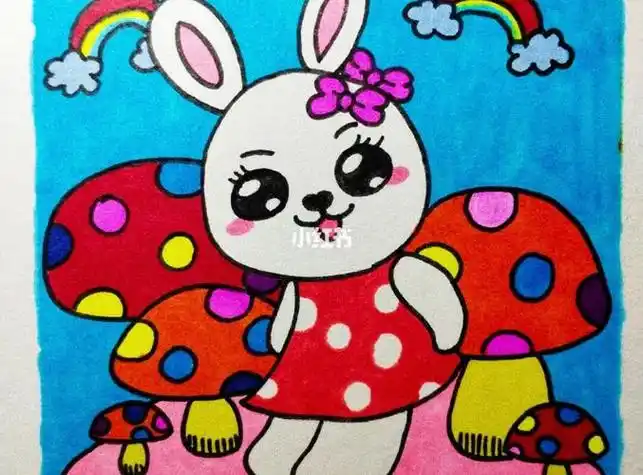 马克笔儿童画考拉77线描简单小动物可爱萌系简笔画-小动物教你用字母