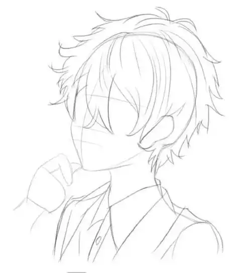 后脑 男生头发的丰富层次从侧面看也是非常明显的,后