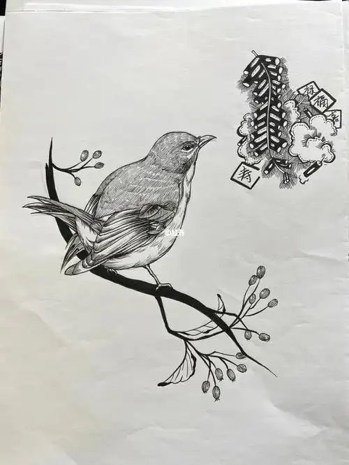 随手画画可做黑白装饰画素材参考