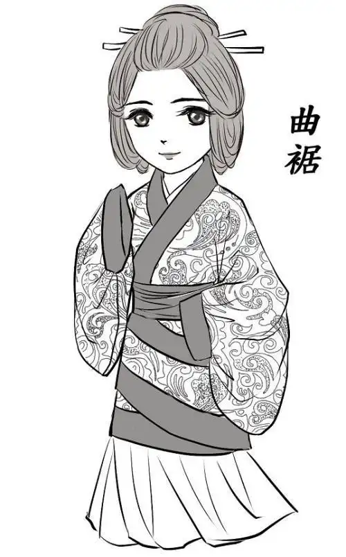 汉朝服饰简笔画