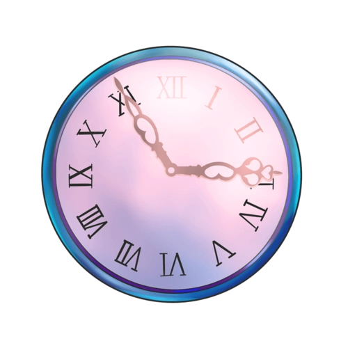 美丽时钟卡通插画