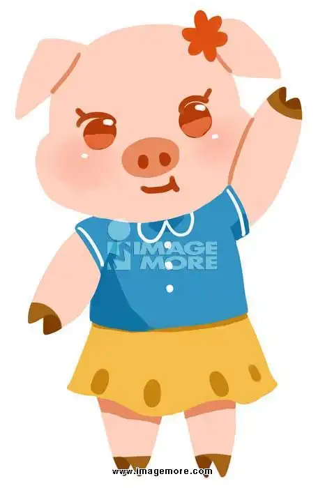 小猪简笔画拟人化