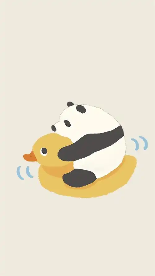 可爱萌物熊猫高清壁纸_卡通_手机壁纸下载_美桌网