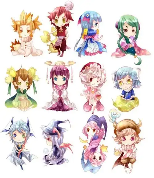 十二星座q版人物