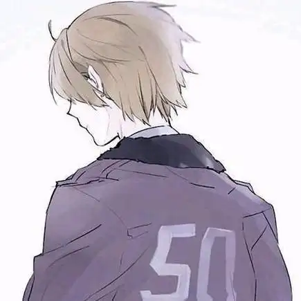 二次元男生头像侧身