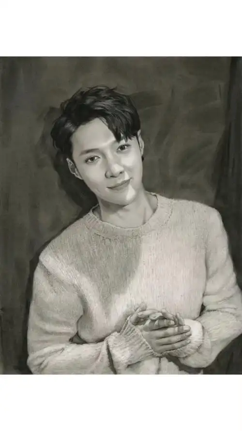 绘画#学员写实素描人物《张艺兴》