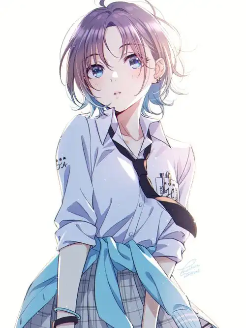 二次元动漫少女短发也可以性感和可爱02