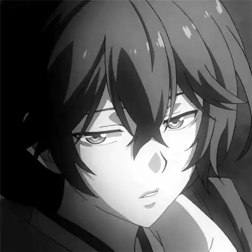 动漫男生高冷黑白头像