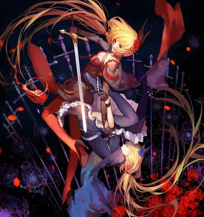 动漫壁纸头像:p站艺术插画,霸气女生图片