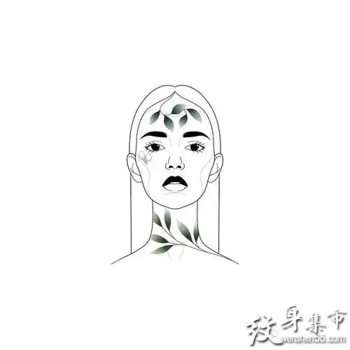 简约线条纹身简约线条纹身手稿图案大全