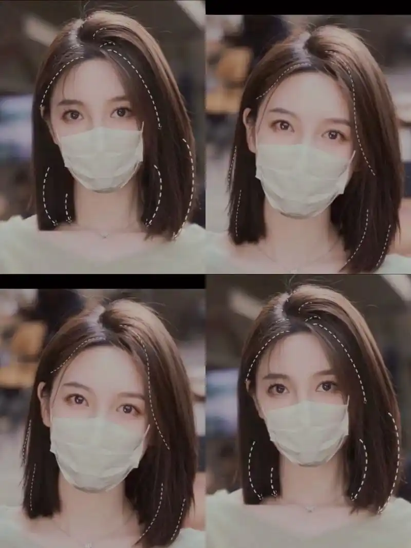 要尝试的中长锁骨发减龄瘦脸简约高级好看层次和刘海是整个发型的灵魂