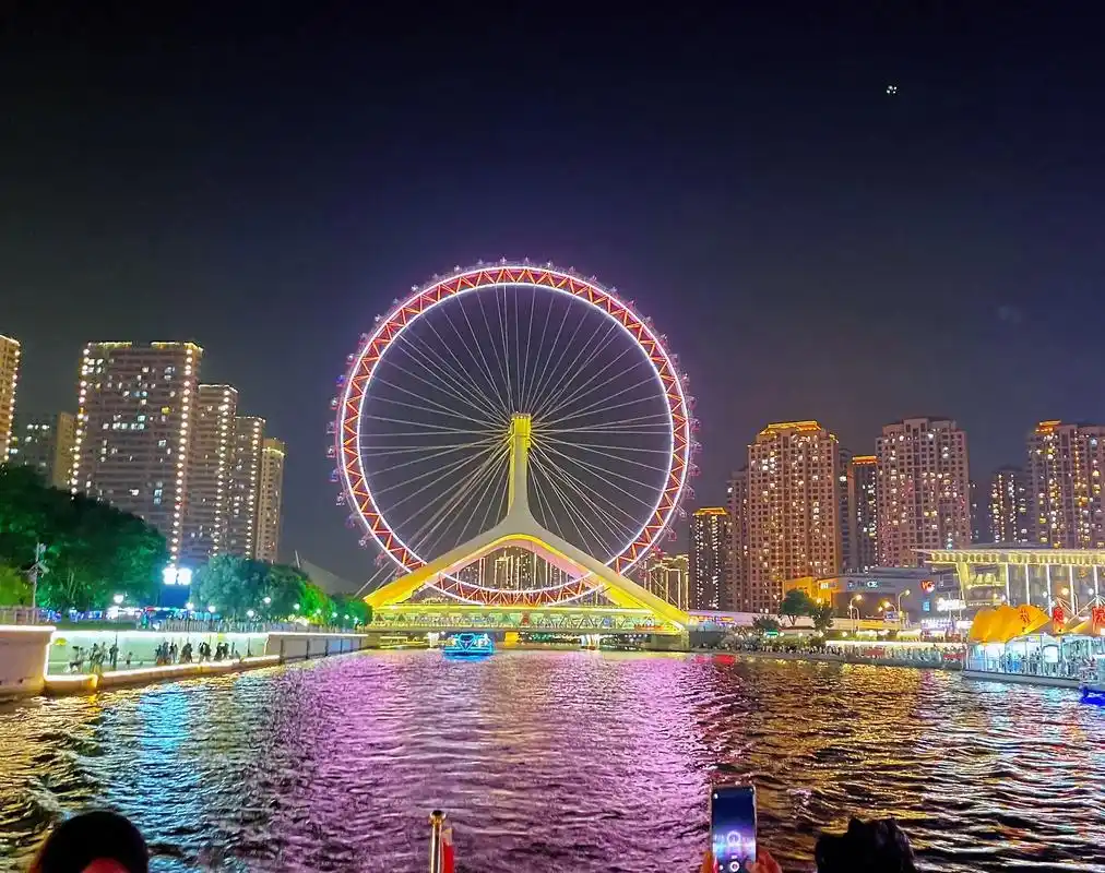 天津之眼打卡了 海河游船坐 - 抖音